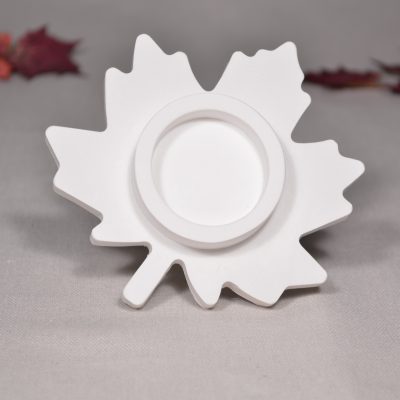 Herbst Teelichthalter  Ahornblatt