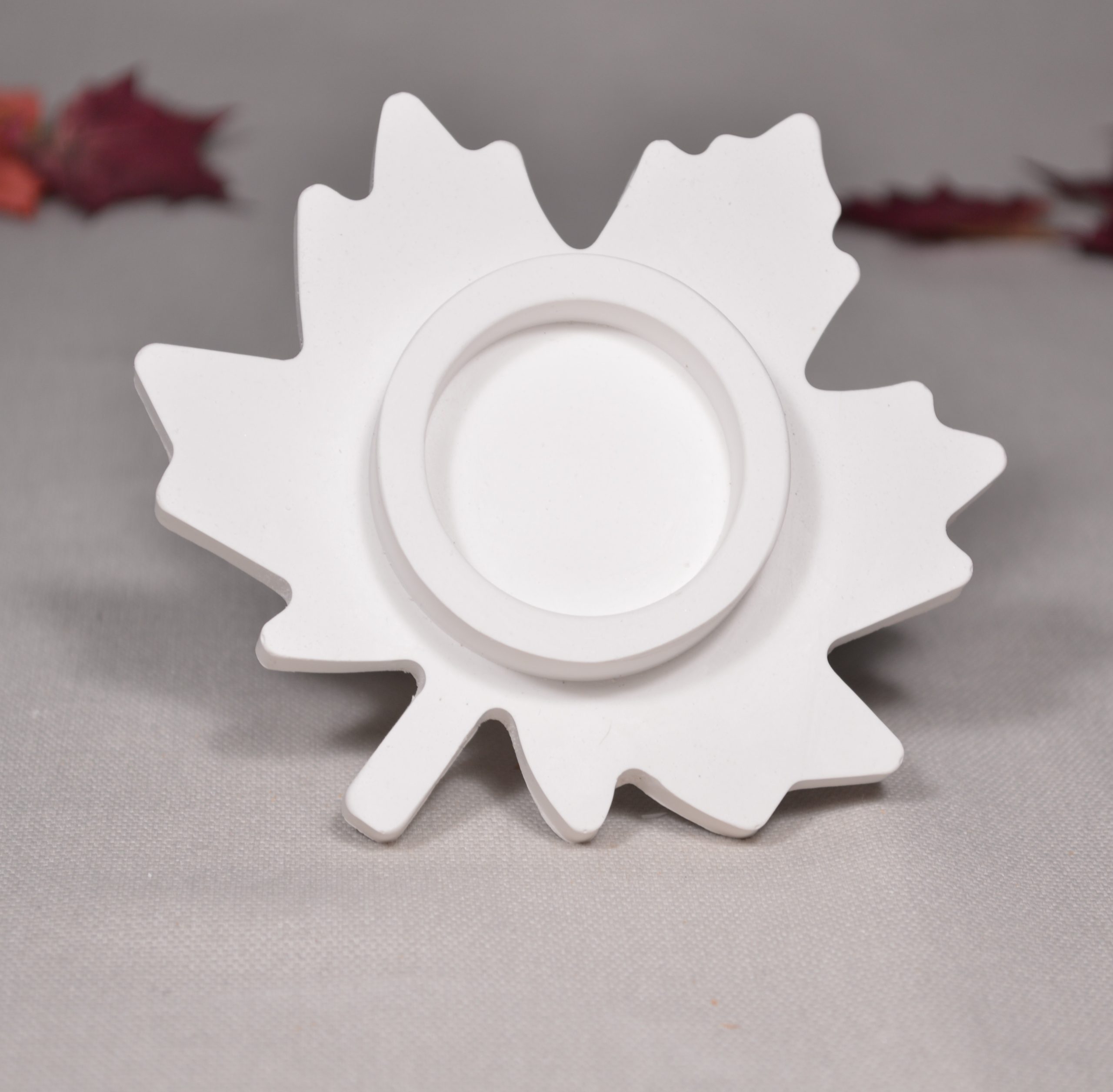 Herbst Teelichthalter Ahornblatt