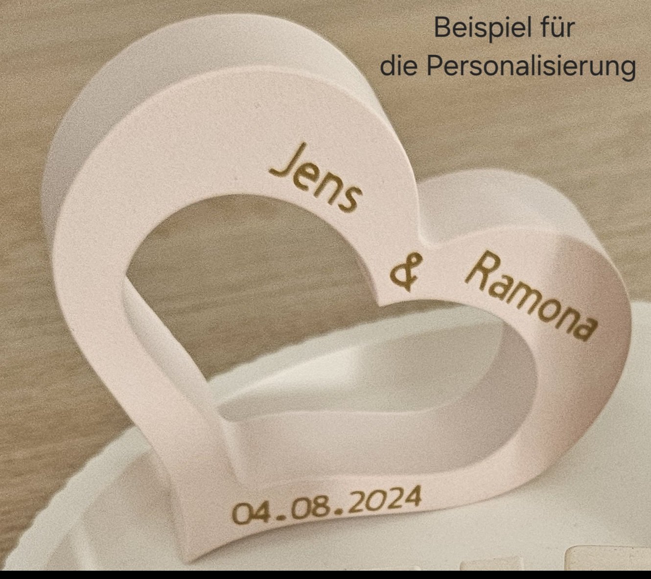 Hochzeit Tischdeko/Geschenk personalisiert – Bild 2