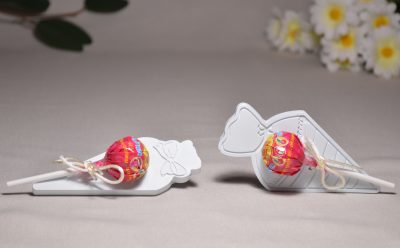 2er Set Schultüte hellblau mit Lutscher