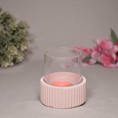 Windlicht rosa klein
