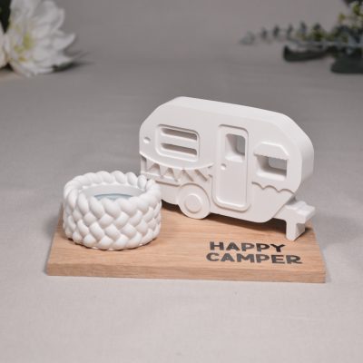 Teelicht Dekoset Happy Camper