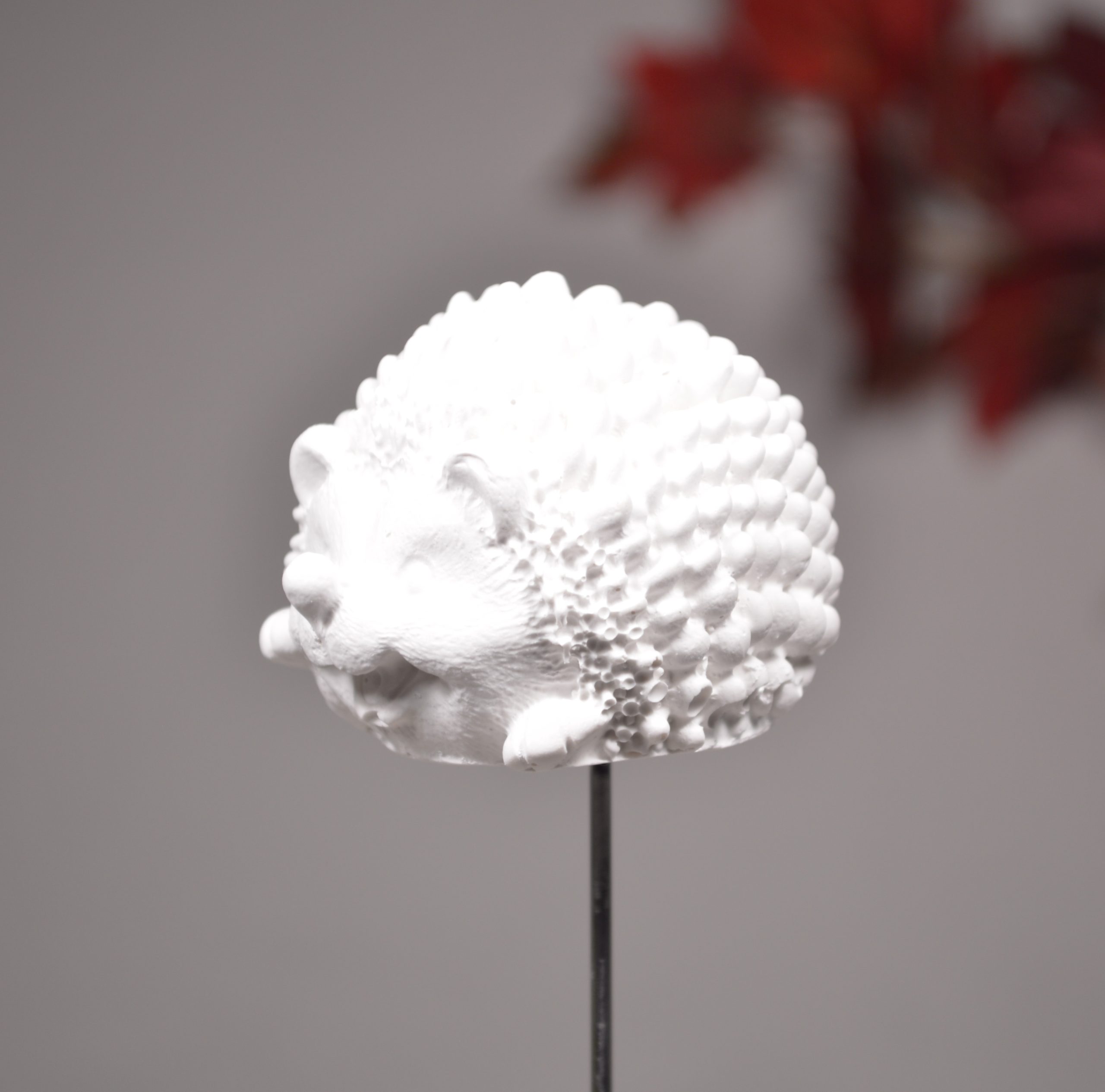Gießkeramik Handmade Blumenstecker Igel Herbst