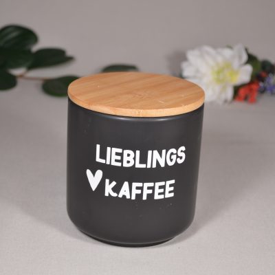 Vorratsdose beschriftet