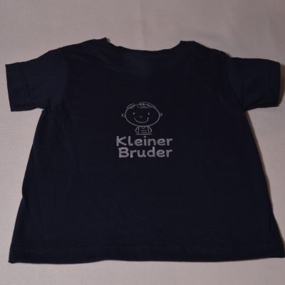 Jungen T-Shirt 1-2 Jahre blau "Kleiner Bruder"