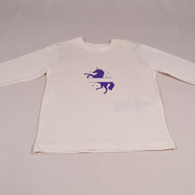 Baby Mädchen Langarmshirt creme Einhorn Gr. 86 personalisiert