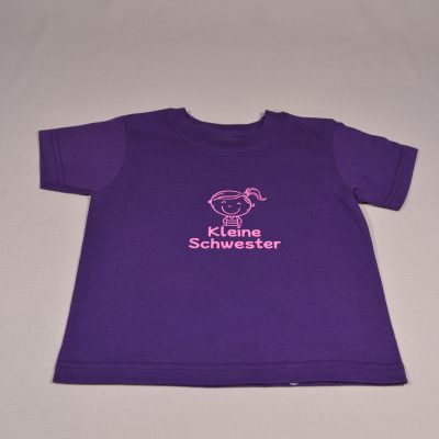 Mädchen T-Shirt 1-2 Jahre lila "Kleine Schwester"