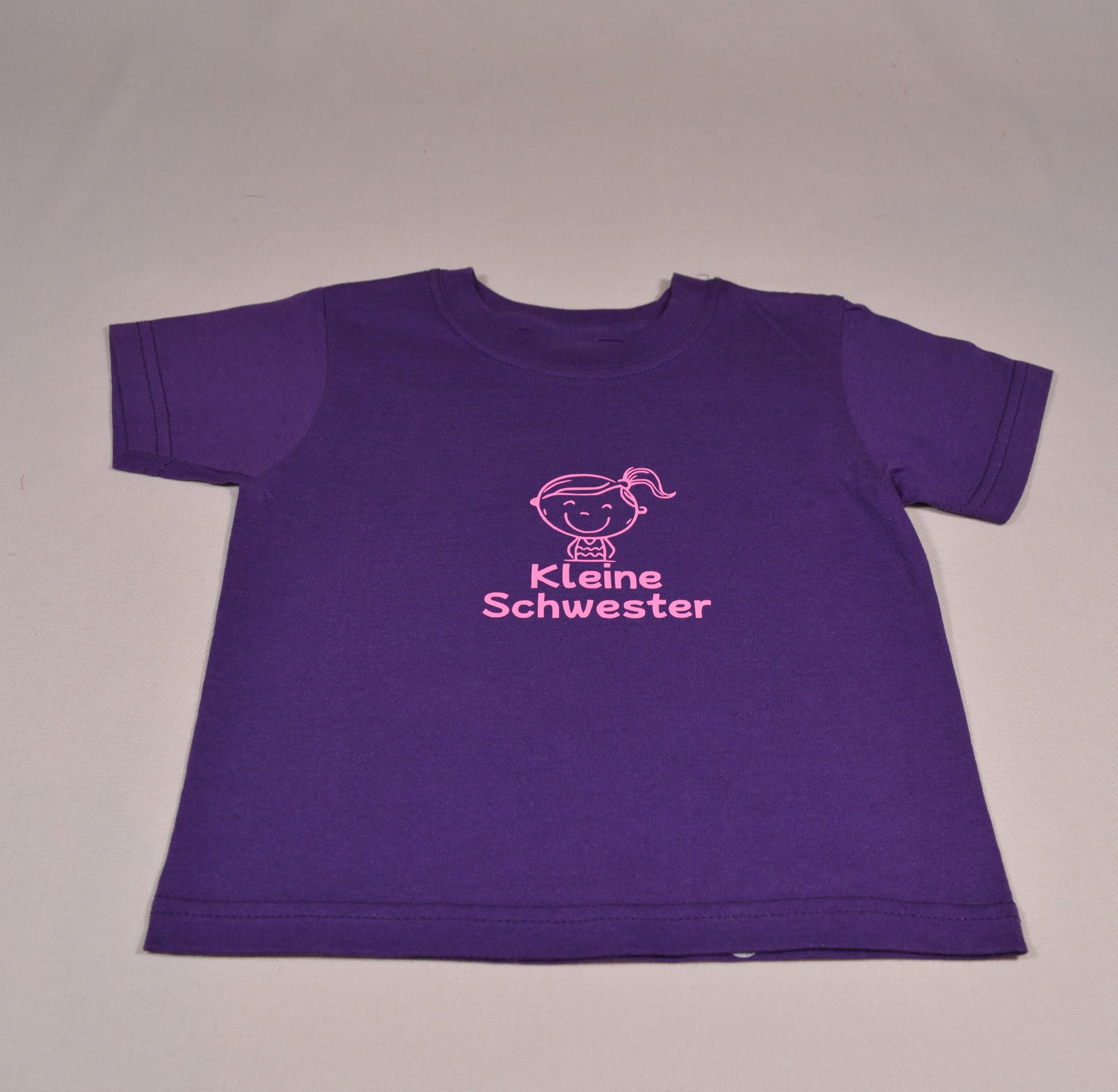 T-Shirt Mädchen Kleine Schwester lila