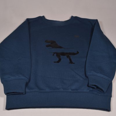 Jungen Sweatshirt blau warm gefüttert Gr. 122 personalisiert