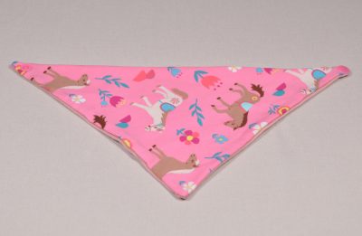 Baby Dreieckstuch personalisiert Pferde rosa